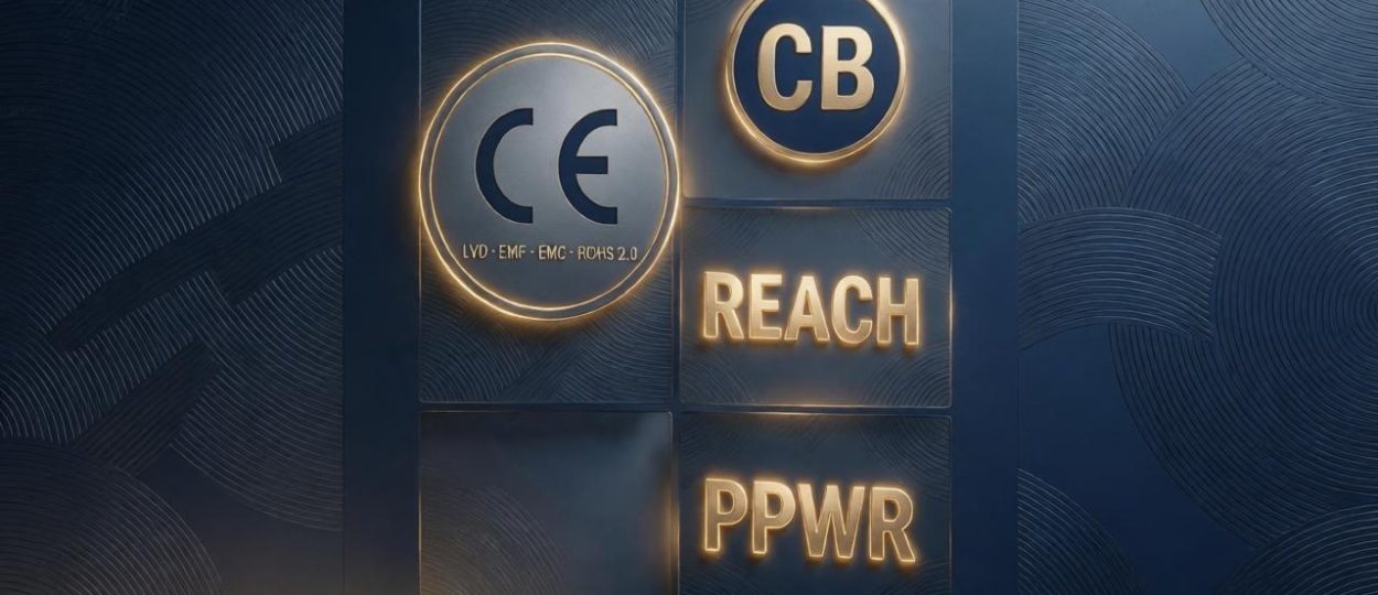 CB CE LVD EMF EMC ROHS REACH and PPWR Certification